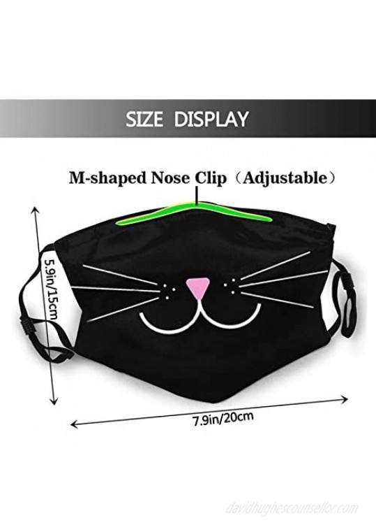 Animal Face Mask Funny Cat Animal Mask Comfortable Balaclavas Reusable Bandana Adjustable Scarf For Adult (With 2 Filters)