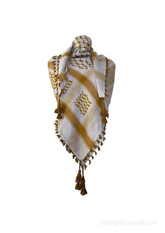 Arab Shemagh Keffiyeh Middle Eastern Head Scarf Neck Wrap Traditional Culture Cotton Unisex
