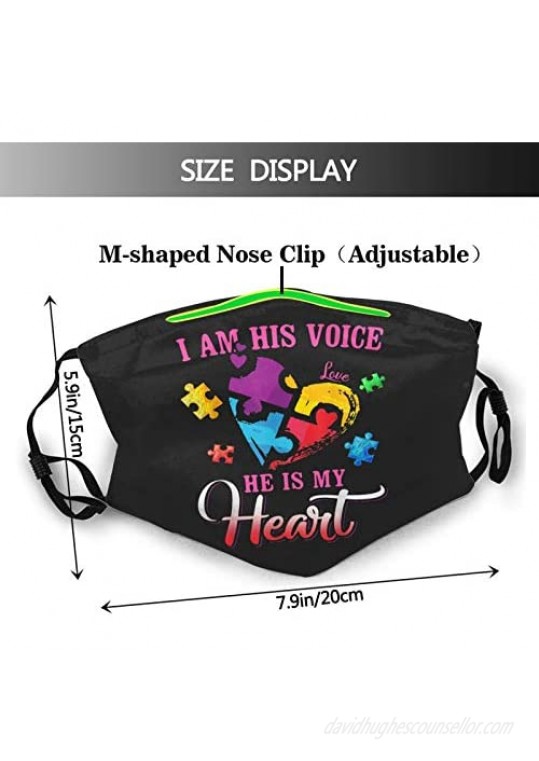 Autism Awareness face mask Adjustable Reusable with 2 Filter for man woman Cloth Mouth Windproof Fashion Scarf