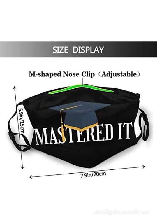 gmani Graduation Season Reusable Breathable Cloth Face Mask Adjustable Washable Balaclavas Ear Loop for Men Women