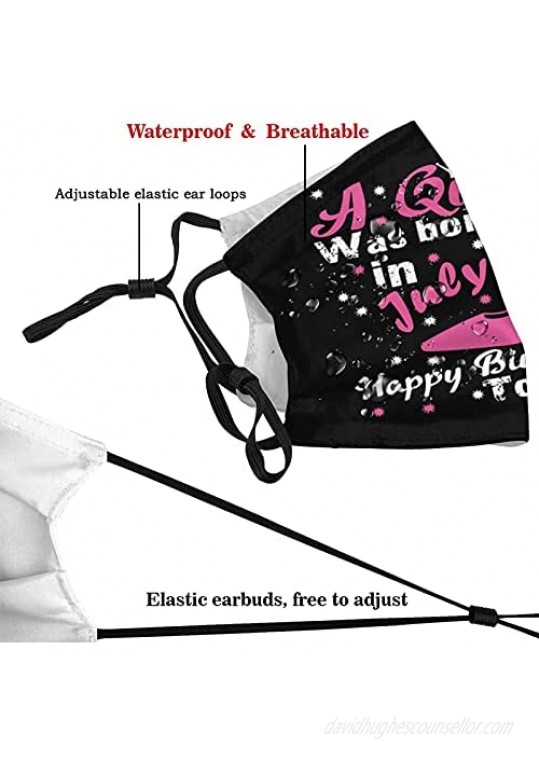 Happy Birthday to Me Face Mask Fashion Washable Reusable Balaclava with 2 Filters for Men Women & Adults
