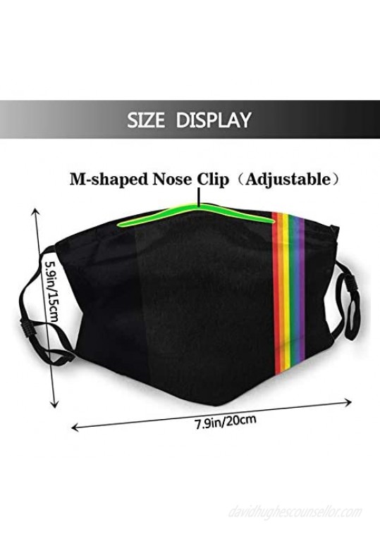 Lgbt Pride Flags Face Mask Balaclava Washable & Reusable With 2 Pcs Filters For Adult Women Men & Teens