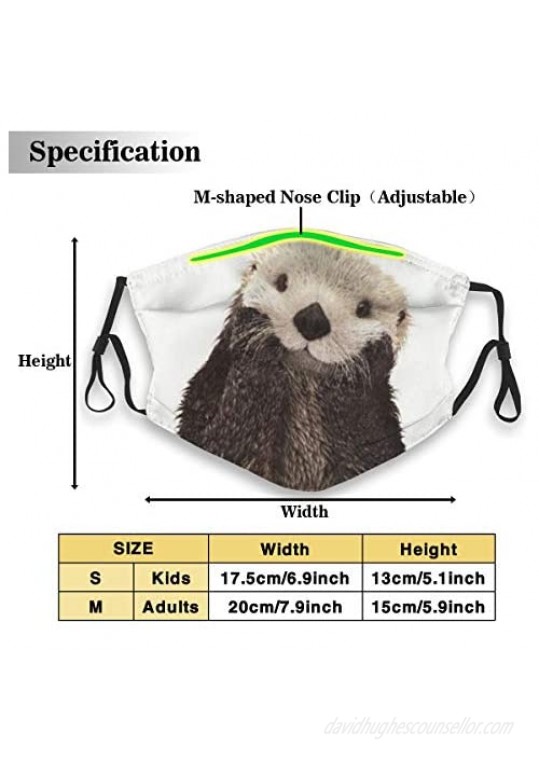 Mask Scarves Otters Gonna Ott Silhouette Bandanas for Men Scarf for Outdoors Sports Gaiter Neck