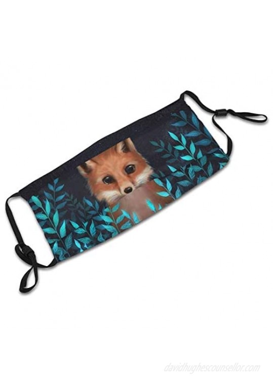 Space Foxes Classic Face Mask Scarf Washable & Reusable Breathable Bandana With 2 Filters For Men & Women