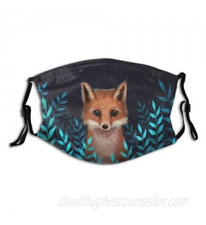 Space Foxes Classic Face Mask Scarf  Washable & Reusable Breathable Bandana With 2 Filters  For Men & Women