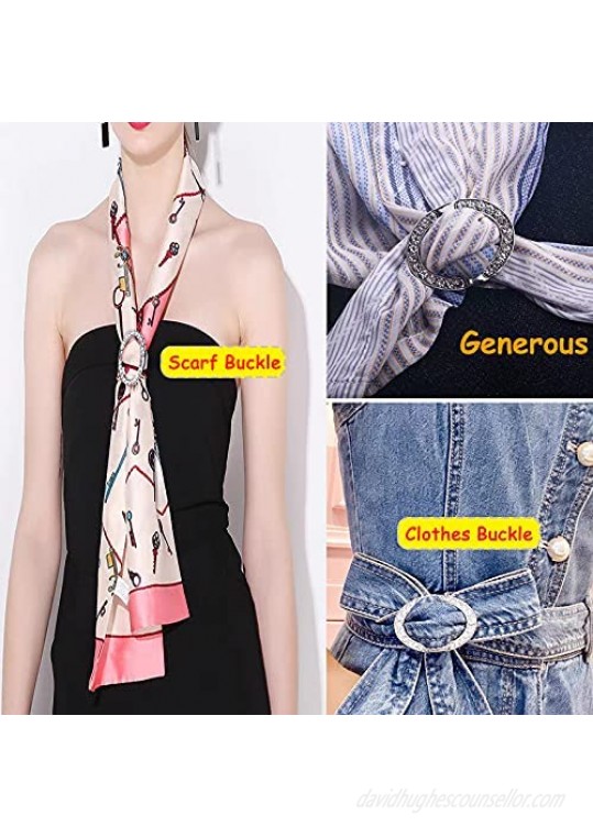 Women's Elegant Large Small Scarf Buckle Ring Ladies Scarves Scarf Rings and Slides