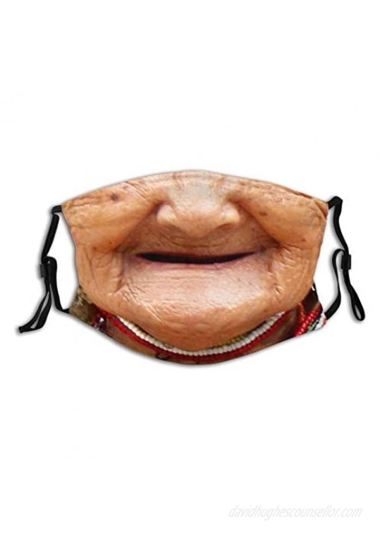 Your Smile With A Smile Face Mask Scarf  Washable & Reusable Bandana With 2 Filters  For Men & Women Adult