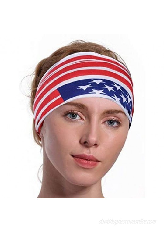 American Flag Bandana - Neck Gaiter  Red White Blue Face Scarf  Headbands