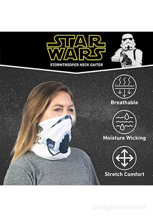 Concept One Star Wars Stormtrooper Multi-Purpose Neck Gaiter Scarf Bandana White One Size