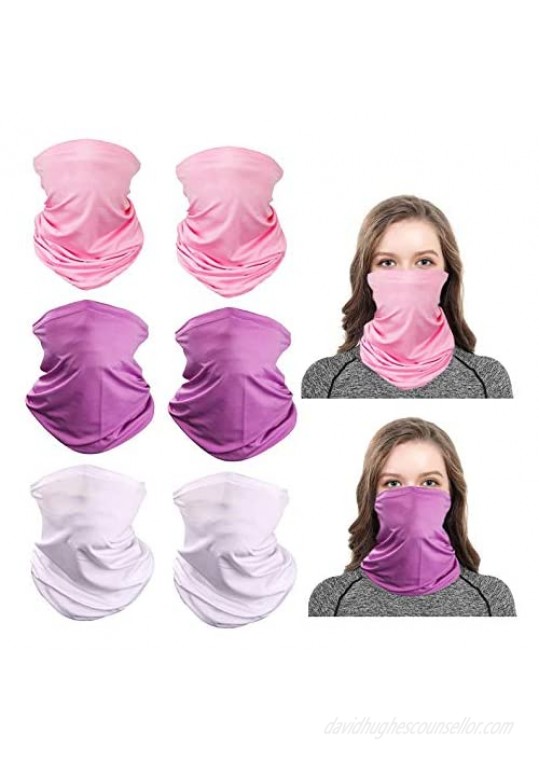 Cooling Neck Gaiter Bandana Face Mask Scarf Neckerchief Headwear for Dust Outdoors Cycling Women Men Multipack
