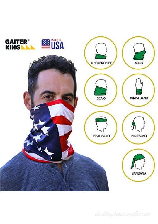 Gaiter King Neck Gaiter Cooling Face Mask Made in California from 100% Breathable Polyester – Moisture Wicking Facial Protection from Sun Dust Cold Wind – Everyday Wear (Camo Digital)