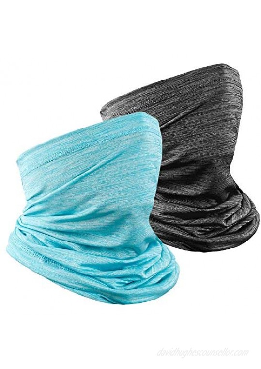 Neck Gaiter 2 Pack Bandana Face Mask Cooling Face Cover Headwear Scarf