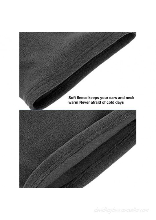 SATINIOR 6 Pieces Ear Warmer Headband Warmer Face Mask Fleece Neck Gaiter Touch Screen Winter Knit Gloves for Men and Women