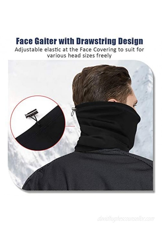 Winter Fleece Bandana Neck Gaiter Warmer Face Cover Scarf Shield Cold Weather Windproof Mask for Men and Women