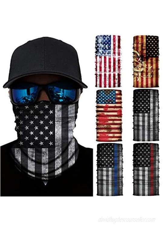 American Flag Face Mask-Seamless UV Protection Face Neck Gaiter Headwear