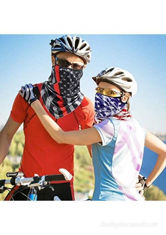 Bandana Face Mask for Men and Women Silk Seamless Face Cover Neck Gaiter for Sun Wind Dust Proof