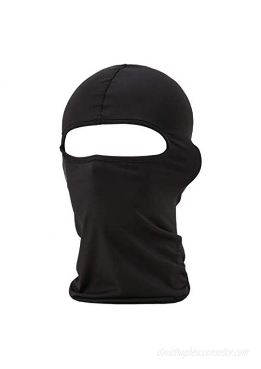 Black Balaclava Full Face Mask Neck Gaiter Tactical Scarf Mouth Cover Summer Cooling UV Protector Neck Warmer Headband Winter Windproof for Outdoor Sports for Men/Women