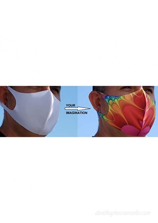 Blank White Sublimation Mask - Printable Subready Washable Reusable for Teens and Adults