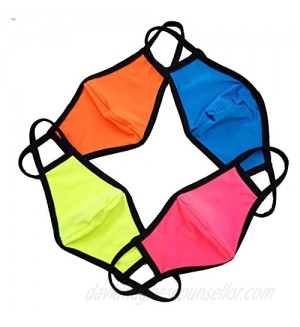 Cameleon Cover - Made in USA - Neon Fashion Face Mask Covering Washable Cotton Double Layer - 4 Pack