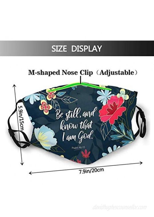 Chrisitan Religious Face Fashion Washable Dust Windproof Mask Reusable 3pcs Face Cover with Filters Christian Gifts for Women