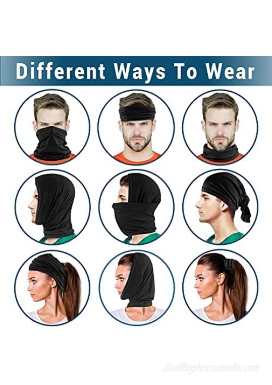 Dapaser 8 Pack Cooling Neck Gaiter Face Mask Balaclava UV Protection Breathable Bandanas Scarf Face Cover for Men Women