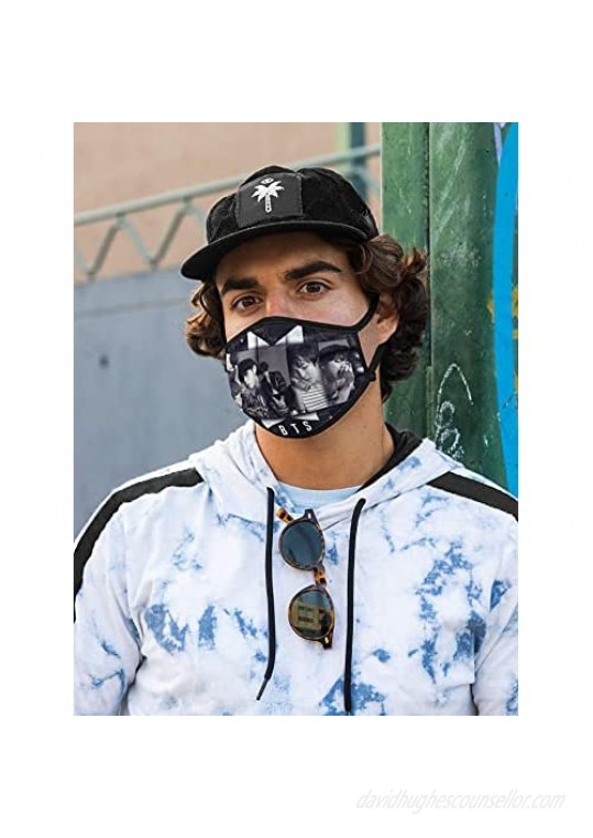 Face Mask 3pcs + Bandanas 1pcs，Cloth Face Mask，Reusable Washable Black Mask，Masks for Women Men