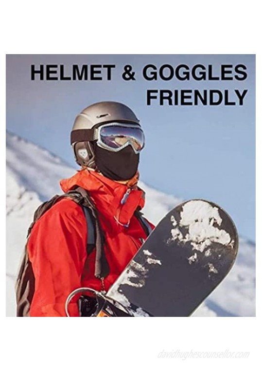 Face Ski Mask Balaclava - Full Face Black Mask for Women & Men – Sun Cold Wind Dust Protection – Moisture Wicking Hypoallergenic