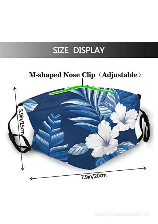 Fashion Hawaiian Hibiscus Flower Summer Face Mask Man Adjustable Washable Mask Woman Breathable Reusable Teenager