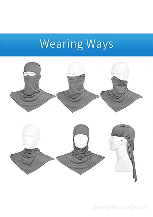 FOCHIER F Breathable Balaclava Face Mask for Men & Women Sun UV Protection Full Face Cover Summer Long Neck Cover for Outdoor Sports Cycling Motorcycle 4 Pack