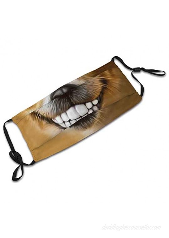 Funny Dog Mouth-Face Mask Breathable-Adjustable-Dust Filter Mask Animal Balaclavas Unisex