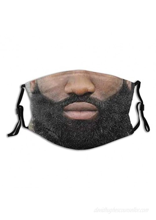 Funny Mustache Beard Mouth Teeth Face Mask for Adults Face Balaclava Reusable with 2 Filter for Men Women