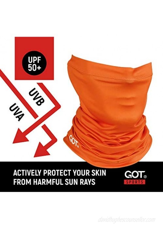 GOT Sports UPF 50+ Fishing Gaiter Mask - Breathable Reusable UV Sun Protection Dust Mask - Neck Gaiter Scarf Balaclava