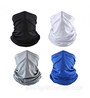 Guteauto 4 Pcs Summer Face Mask UV Protection Neck Gaiter Scarf Sunscreen Breathable Bandana for Men and Women