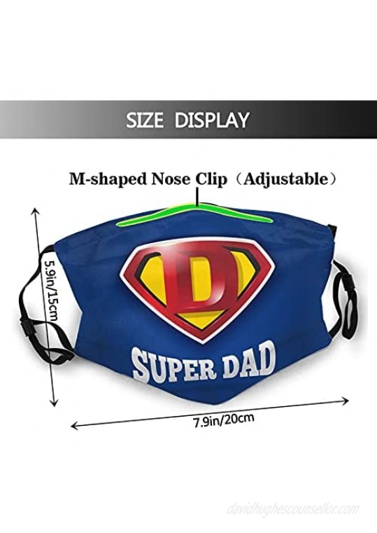 Happy Fathers Day Face Mask Breathable Fashion Balaclavas Reusable Scarf Dustproof Adjustable Washable Bandana