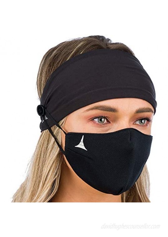 Headband with Buttons for Face Mask. Ear Protection and Comfort. Face Mask Holder for Nurses and People Who Wear Masks