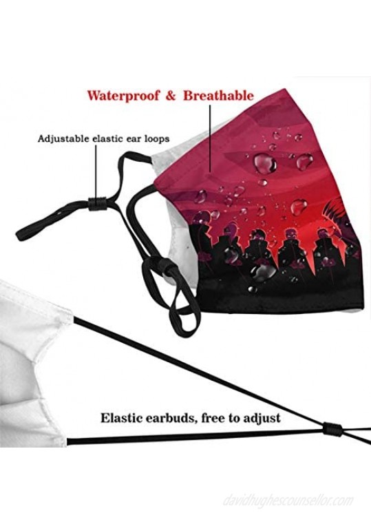 Mens Womens Adjustable Anti-Dust Face Cover with 4 Filter Reusable Balaclava Mouth Mask
