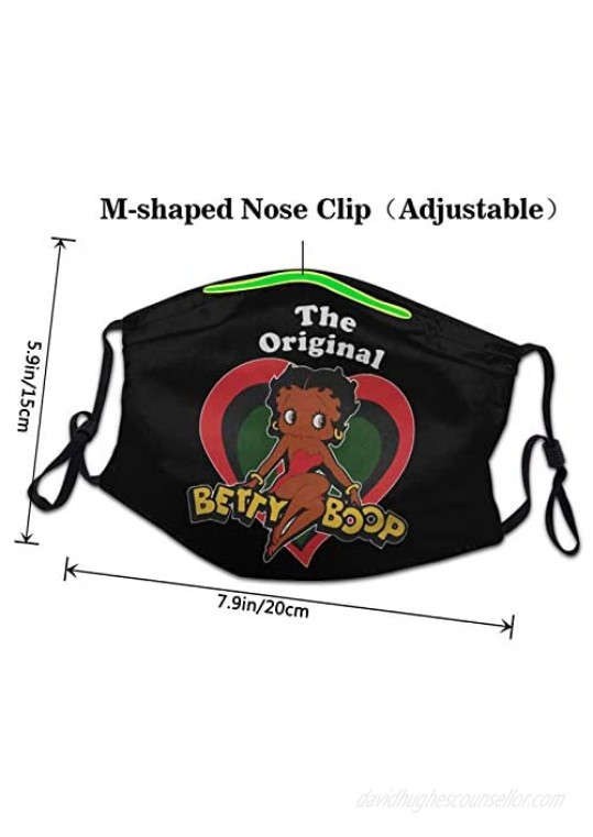 Multi Usage Face Cover Up The Original Betty Boop Reusable Face Mask Breathable Dust Mouth Mask