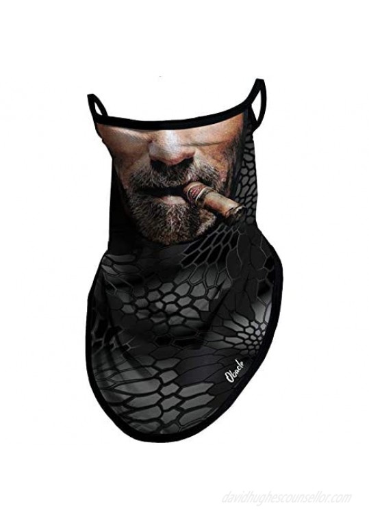Obacle Neck Gaiter Face Mask with Ear Loops Bandana Face Mask Scarf Face Cover for Men Women