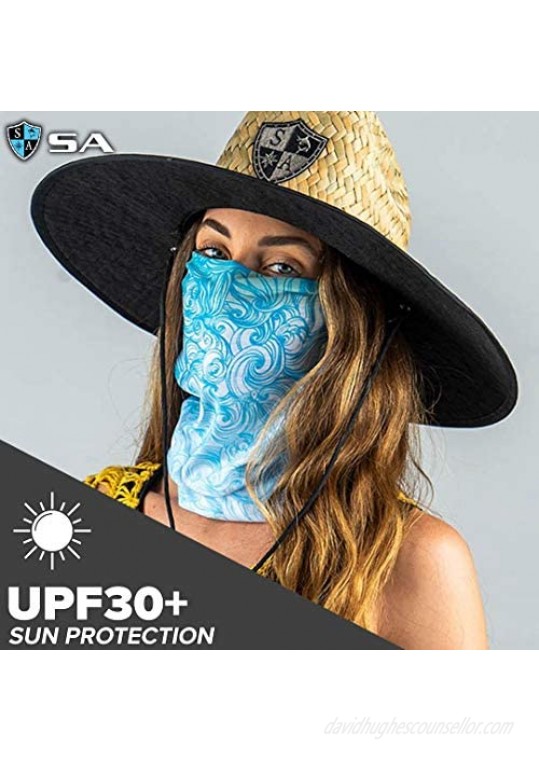 S A - UV Face Shield 5 Pack - Multipurpose Neck Gaiter Elastic Face Mask for Men and Women