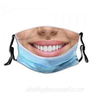 Scary Mouth Half Face Mask Bandana Whimsy Mask Funny Mask Reusable