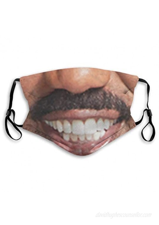 Xinclubna Steve Harvey Mouth Adjustable mask  Washable and Reusable  dustproof and breathableMedium Black