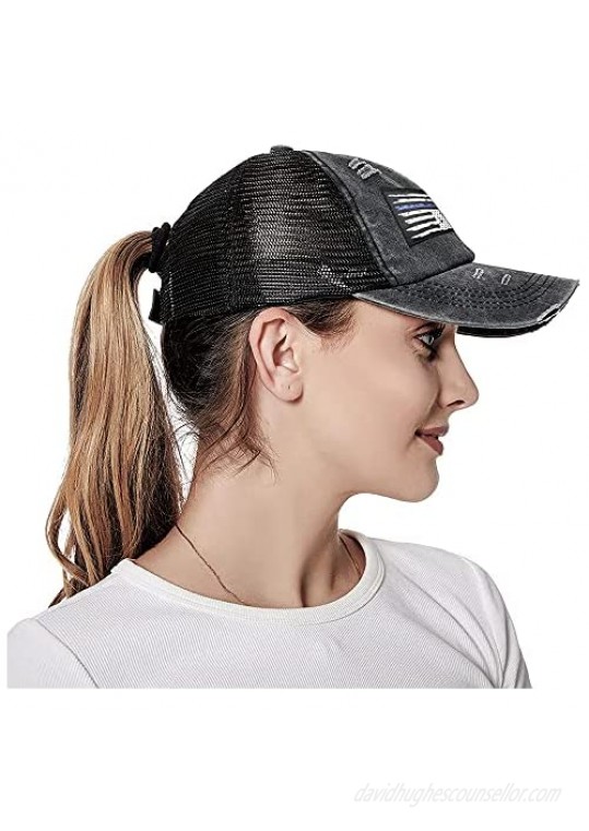 American Flag Hat Fishing Gifts for Men Criss Cross Ponytail Hats for Women Fishing Hat for Men