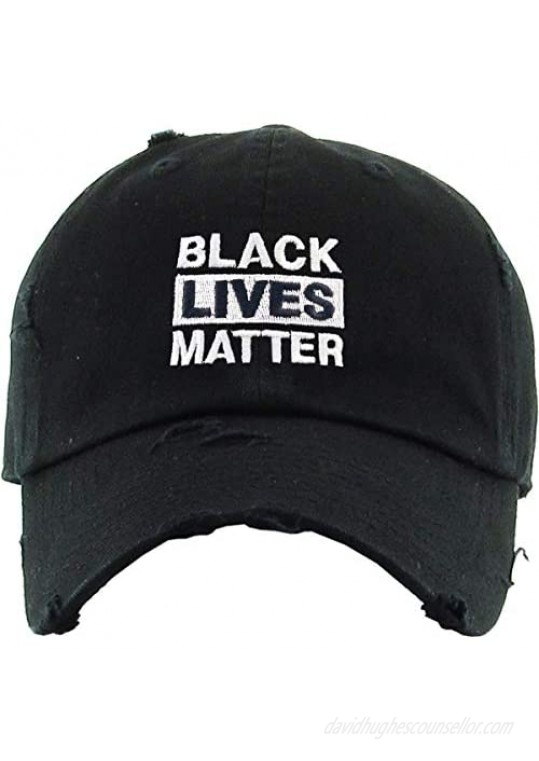 Black History Month Fist Black Power Black Lives Matter I Can't Breathe Vintage Distressed Baseball Cap