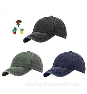 Lightbird 3PCS Baseball Caps & Cute Embroidery Patches Bundle  Make Your Different Dad Hats  Low Prolife  Washed Cotton