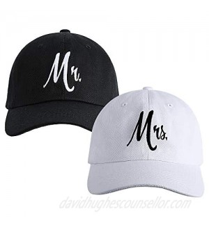 Matching Mr. & Mrs. Baseball Caps  Bridal Gift  Newlywed Honeymoon Wedding Gift