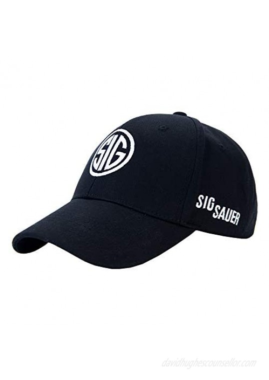 Scisuittech 100% Cotton Hat for Mens Womens Baseball Hat Adjustable Outdoor Logo Hats Black