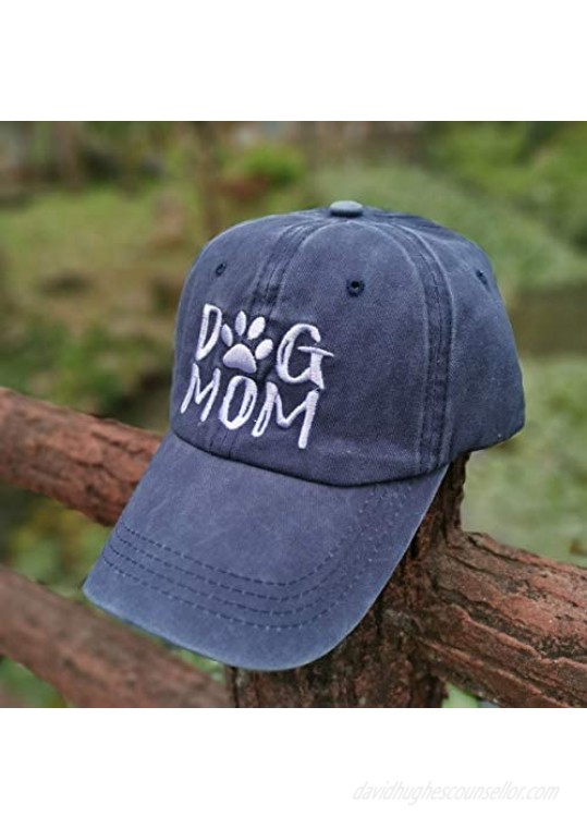 Waldeal Women's Embroidered Hat Adjustable Denim Baseball Cap