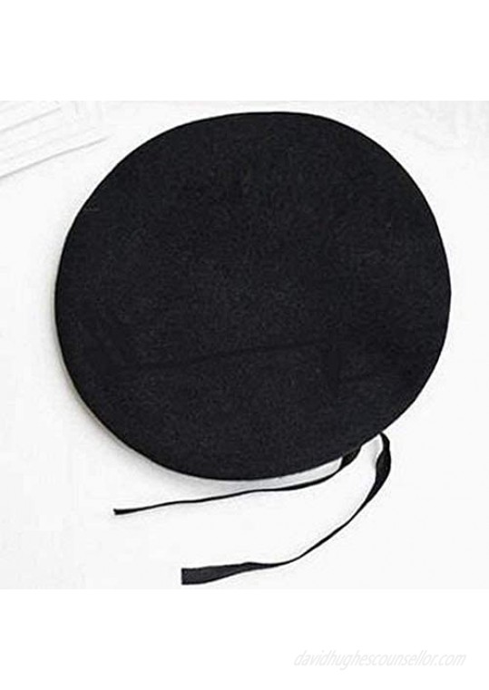 Beret with Leather Trim That is Lined for Men and Women for Special Forces Artist boinas para Hombre hat Black