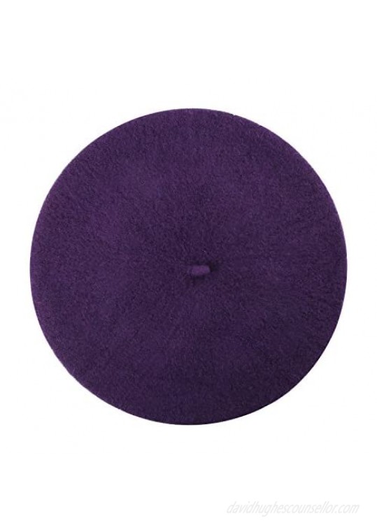 French Beret Lightweight Casual Classic Solid Color Wool Beret