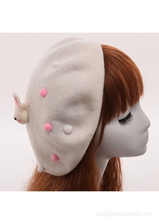 GRACEART Women's Handmade Lolita Beret Cap Kawaii Hair Accessories